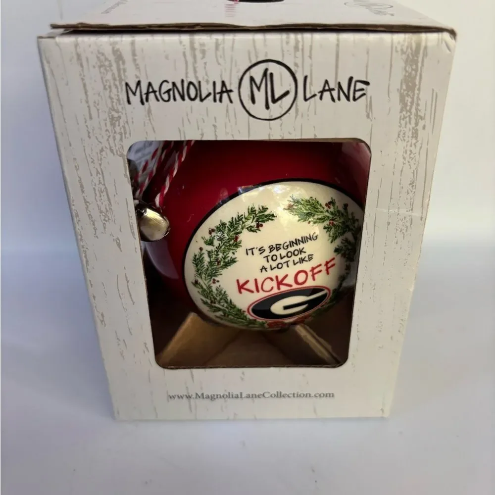 Magnolia Lane 20171 University of Georgia Bulldogs Kickoff Ornament / NIB